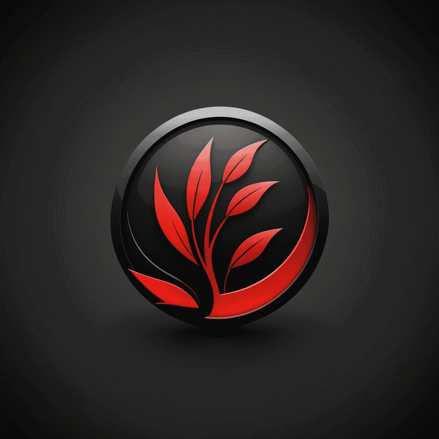 Company logo in red and black colors, symbolizing growth and success