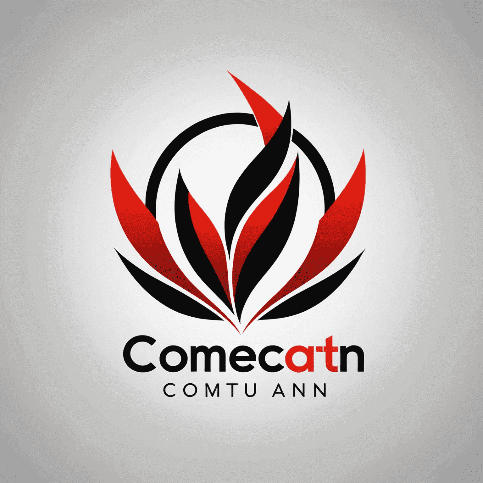 Company logo in red and black colors, symbolizing growth and success