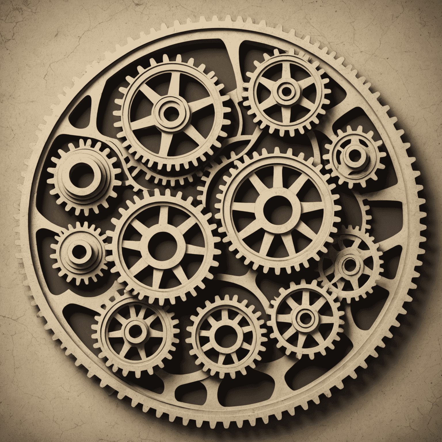 Streamlined business processes represented by interconnected gears